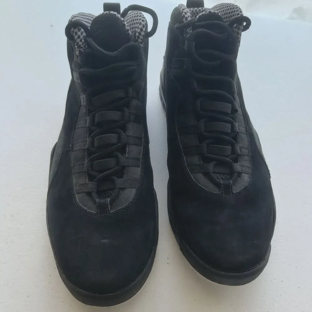 Jordan 10 Retro Stealth Black Grey‎ White 310805-003 Mens Basketball Shoes 13